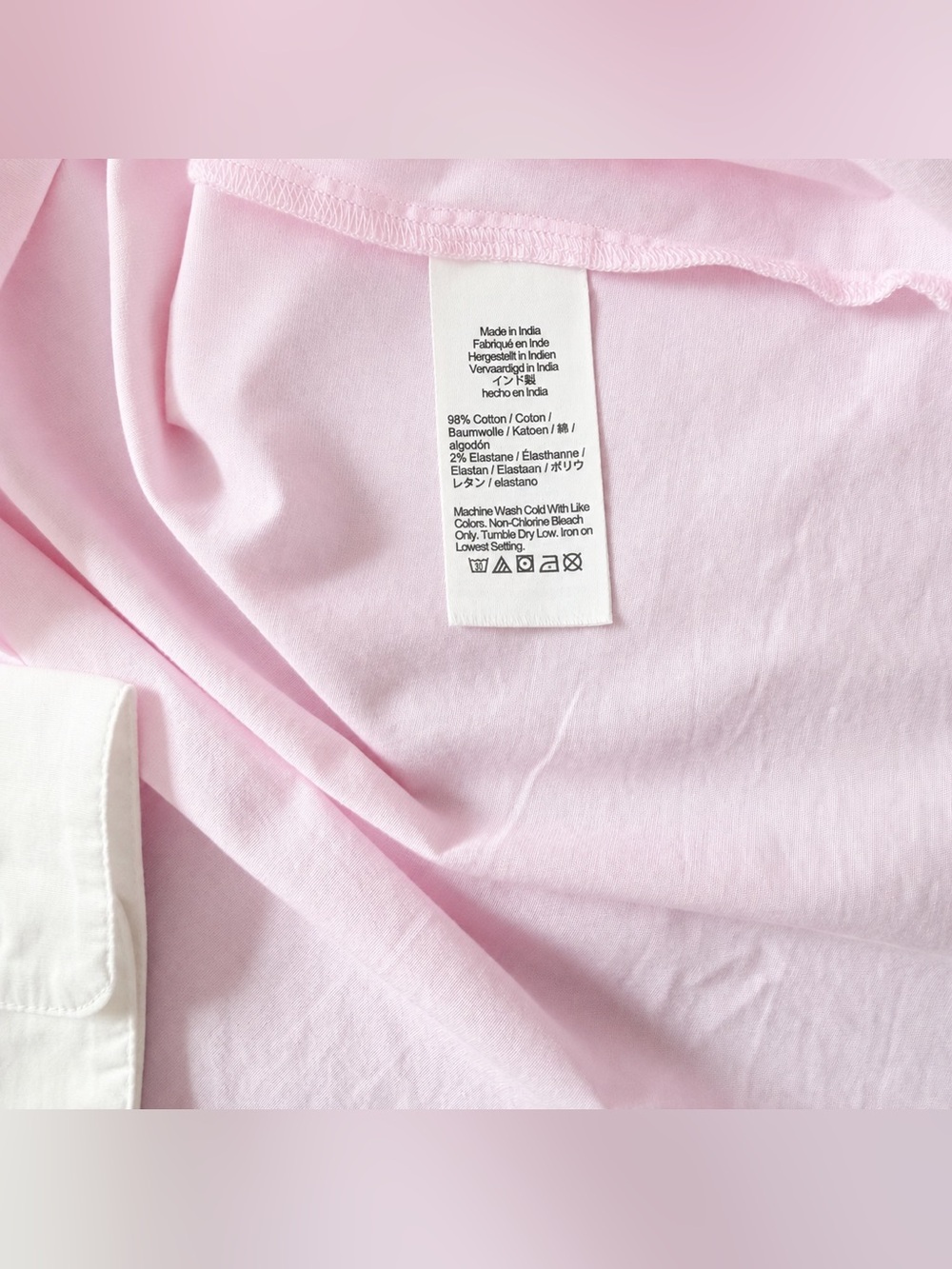 J. Crew Light Pink Women’s Button-Down Shirt with White Collar & Cuffs L - Picture 5 of 7